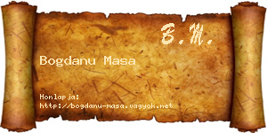 Bogdanu Masa névjegykártya